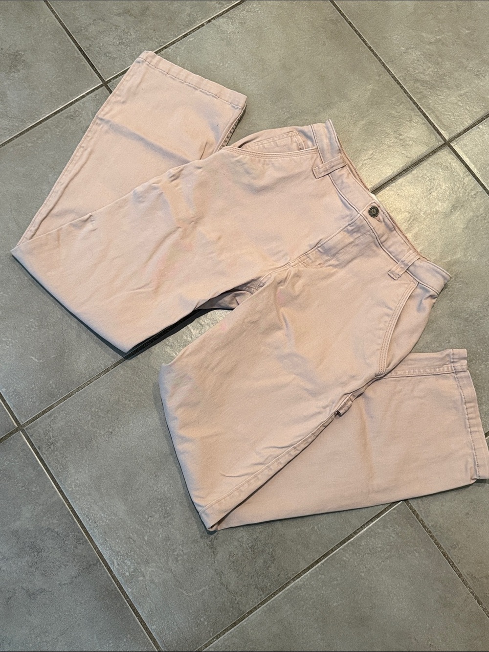 Light Pink Hollister High Rise Utility Dad Pants
